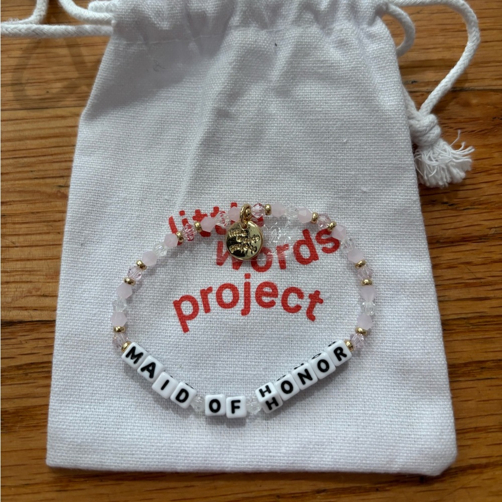 BNWOT little words project bracelet “maid of honor”